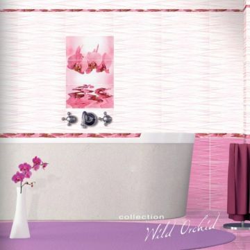 Бордюр Нефрит-Керамика (Nefrit) Орхидея розовый 5х50 см (05-01-1-57-05-41-360-0)