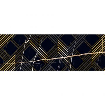 Керамическая плитка Керлайф (Kerlife) Декор 24,2х70 см Royal Nero Oro (918293)