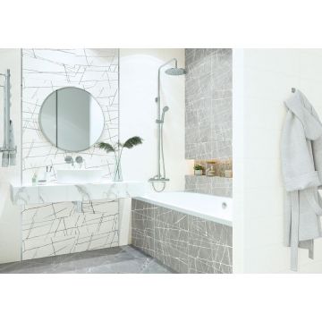 Керамическая плитка New Trend (Нью Тренд) Chicago White Stone 20х60х0,75 см WT11CHS00