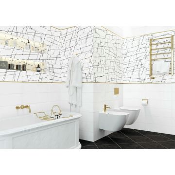 Керамическая плитка New Trend (Нью Тренд) Chicago White Rock 20х60х0,75 см WT11CHR00