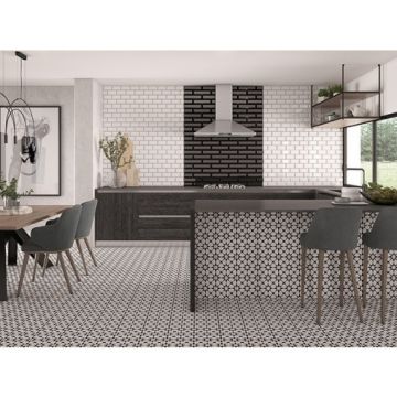 Настенная плитка Керлайф (Kerlife) Ceramicas Small Tile Rev. Mallorca Brick Black 7,5x30 см (918049)