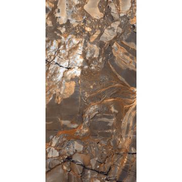 Керамогранит Maimoon Ceramica (Маймун Керамика) HG Glossy Aristo sepia 120х60 см, глянцевый