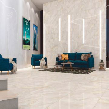 Керамогранит Maimoon ceramica (Маймун Керамика) Glossy Cristallo Onyx Beige 60х120 см, глянцевый, GF00010