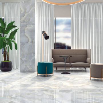 Керамогранит Maimoon ceramica (Маймун Керамика) Glossy Cristallo Onyx Blue 60х120 см, глянцевый, GF00011