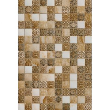 Керамическая плитка Unitile (Унитайл) массив рельеф Алжир бежевый низ 04 20х30 см 10101004491