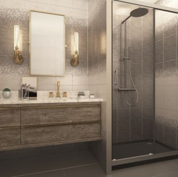 Керамическая плитка Unitile (Унитайл) темная Лейла серый низ 03 25х40 см 10100001090