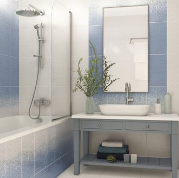 Керамическая плитка Unitile (Унитайл) массив Лейла голубой низ 02 25х40 см 10100001092