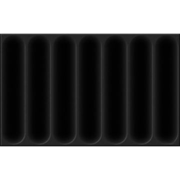 Керамическая плитка Unitile (Унитайл) темная рельеф Марсель черный низ 02 25х40 см 10100001159