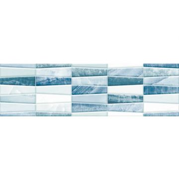 Бордюр Unitile (Унитайл) плитка Аника голубой 01 25х7,5 см 10200000093