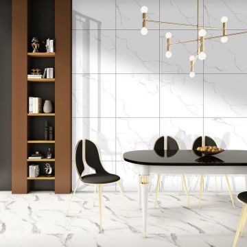 Керамогранит Velsaa (Велсаа) Sisam White Glossy 60x60 см, глянцевый