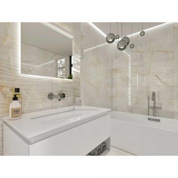 Плитка керамическая Dogma (Догма) Elegante Onyx Silver Shine Rettificato 30x90 см (NEO93101A)