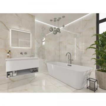 Плитка керамическая Dogma (Догма) Elegante Onyx Triangolo Silver Shine Rettificato 30x90 см (NEO93101D)