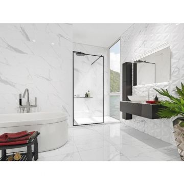 Плитка керамическая Dogma (Догма) Elegante Statuario Onda Shine Rettificato 30x90 см (NEO93103C)