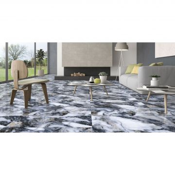 Керамогранит Bluezone (Блюзон) Nordic Blue High Glossy 60x120 см, глянцевый, BZ73132