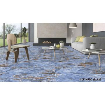 Керамогранит Bluezone Agyaro Blue High Glossy 60x120 см
