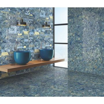 Керамогранит Bluezone (Блюзон) Rockstone Azure Decor Nebula Series 60x120 см, BZ75841