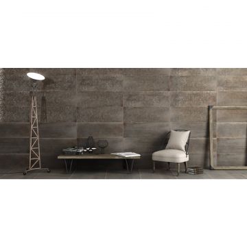 Плитка Ragno Marazzi (Рагно Марази) Terracruda Piombo Struttura Arte 3d Rett. 40х120 см (R6UZ)