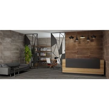 Плитка Ragno Marazzi (Рагно Марази) Terracruda Piombo Struttura Verso 3d Rett. 40х120 см (R6MK)