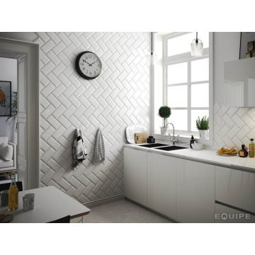 Настенная плитка Metro White 7.5x15 см Equipe (12738)
