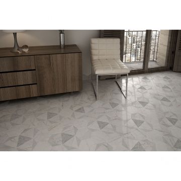 Бордюр Equipe (Эквип) Carrara Pencil Bullnoce 3x15 см (23104)