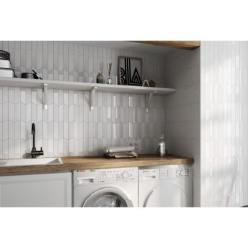 Настенная плитка Equipe (Эквип) Chevron Wall Black Right 5.2x18.6 см (23366)