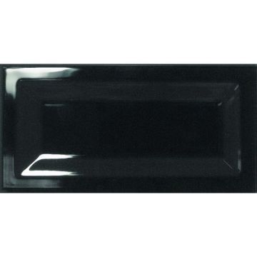 Настенная плитка Equipe (Эквип) Evolution Inmetro Black 7.5x15 см (22001)
