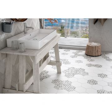 Керамогранит Equipe (Эквип) Hexatile Blanco Mate New 17.5x20 см (20339)
