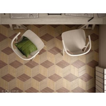 Керамогранит напольный Equipe (Эквип) Hexawood Chevron Tan Right 9x20.5 см (21655)