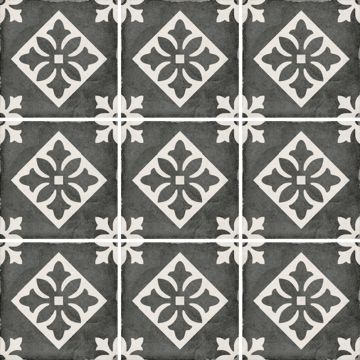 Декор Equipe (Эквип) Art Nouveau Padua Black 20x20 см (24416)