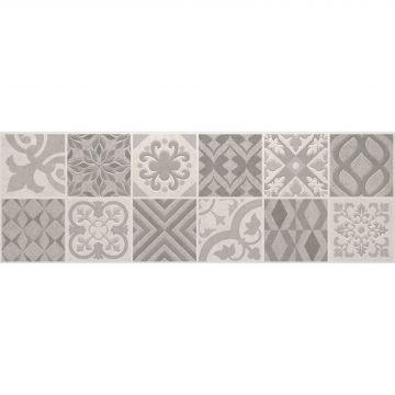 Настенная плитка AB Azulejos Benadresa (Аб Азулиос Бенадреса) Mosaico Vintage Silver 30x90 см, BND0592