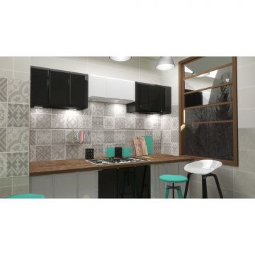 Настенная плитка AB Azulejos Benadresa (Аб Азулиос Бенадреса) Mosaico Vintage Silver 30x90 см, BND0592