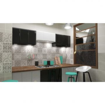 Настенная плитка AB Azulejos Benadresa (Аб Азулиос Бенадреса) Reine Silver 30x90 см, BND0593