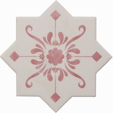 Напольная плитка Cevica (Кевика) Becolors Star Dec. Stencil Coral 13,25x13,25 см, CV67389