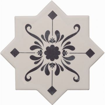 Напольная плитка Cevica (Кевика) Becolors Star Dec. Stencil Navy 13,25x13,25 см, CV67396
