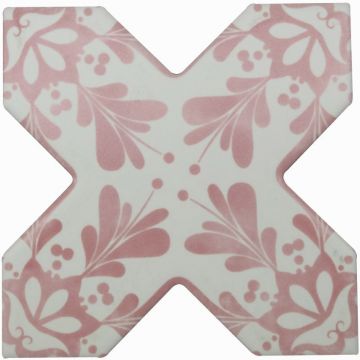 Напольная плитка Cevica (Кевика) Becolors Cross Dec. Stencil Coral 13,25x13,25 см, CV67386