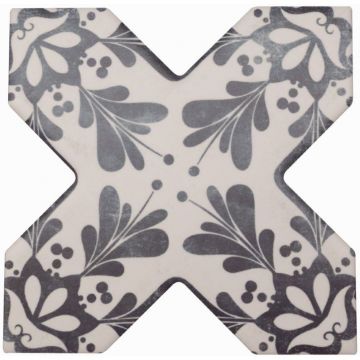 Напольная плитка Cevica (Кевика) Becolors Cross Dec. Stencil Navy 13,25x13,25 см, CV67395
