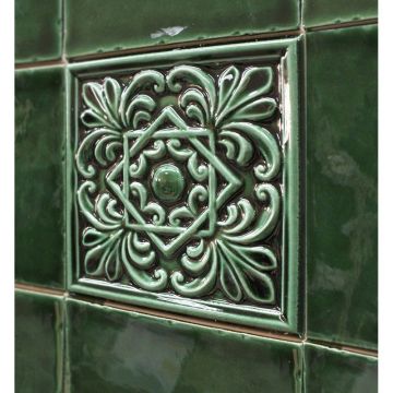 Декор Cobsa (Кобса) Plus Corner Torelo Esmeralda 3x5 см (Craquele), CV62755