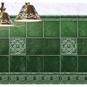 Декор Cobsa (Кобса) Plus Corner Torelo Esmeralda 3x5 см (Craquele), CV62755