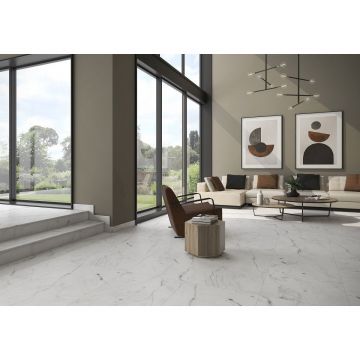 Керамогранит Gres Aragon (Грес Арагон) Marble Carrara Blanco Liso 60x120 см, 905541