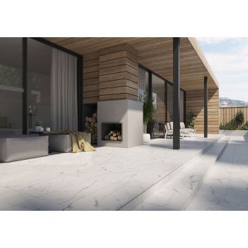 Ступень Gres Aragon (Грес Арагон) Peld. Red. Marble Carrara Blanco Liso 120x30 см, 970180