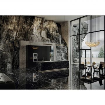 Керамогранит Tagina (Тагина) Marquina Nero Luc/Ret 60x120 см, 123040