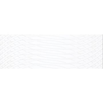 Настенная плитка Gravita (Гравита) Satin white across 30x90 см ректификат матовая, 78801855