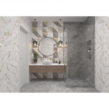 Настенная плитка Global Tile (Глобал Тайл) Capella GT 50x25 см Серый GT99VG