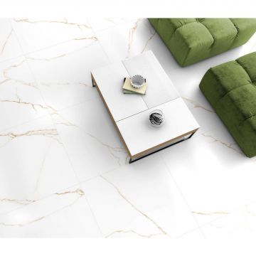 Керамогранит Global Tile (Глобал Тайл) Majestic Luxe GT 60x60 см Белый GT60601903MR