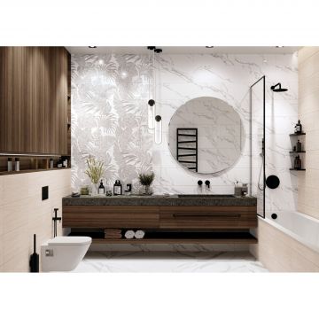 Декор Global Tile (Глобал Тайл) Anima 60x75 см Белый Панно из 3 плит 10300000240