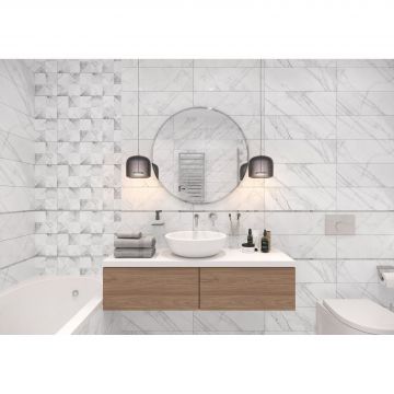 Керамогранит Global Tile (Глобал Тайл) Pulse GT Белый/серый 45x45 см 6246-0037