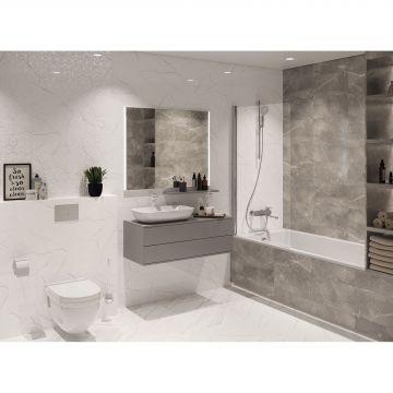 Настенная плитка Global Tile (Глобал Тайл) Siluet GT 50x25 см Белый GT121VG