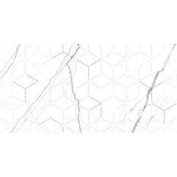 Декор Global Tile (Глобал Тайл) Siluet GT 50x25 см Белый GT124VG