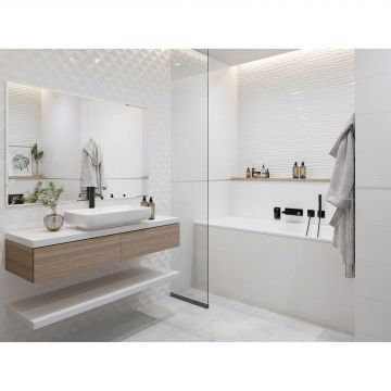 Настенная плитка Global Tile (Глобал Тайл) White Planet GT 60x25 см Белый 10100001344