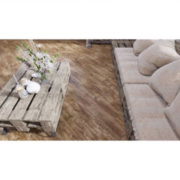 Керамогранит Global Tile (Глобал Тайл) 14,8x59,7 см Оксфорд Коричневый GT51VGN